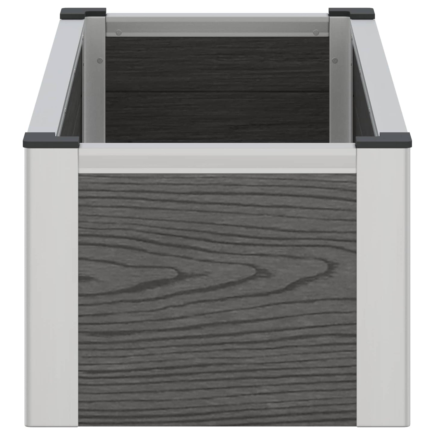 vidaXL Garden Raised Bed Grey 75 x 30 x 22 cm WPC and Aluminium