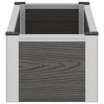 vidaXL Garden Raised Bed Grey 75 x 30 x 22 cm WPC and Aluminium