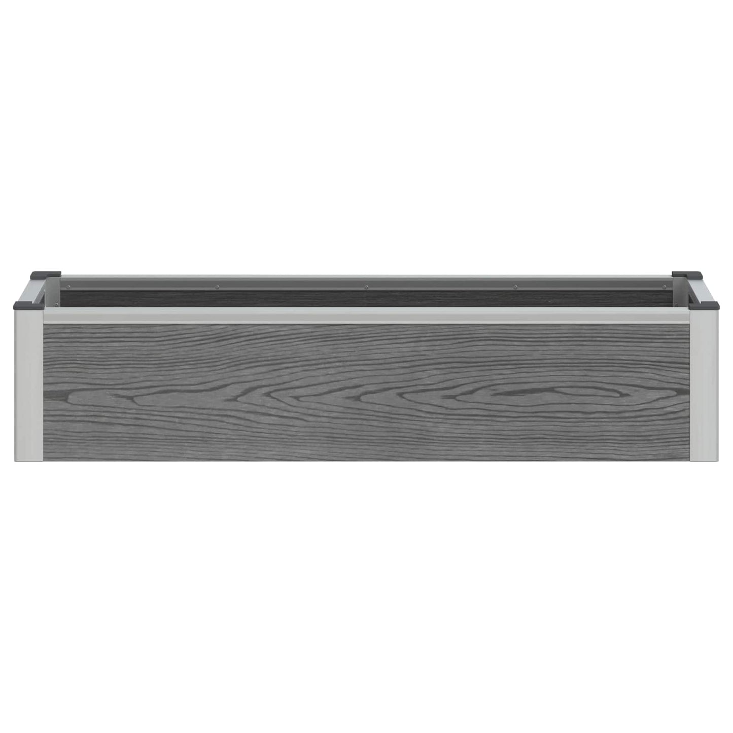 vidaXL Garden Raised Bed Grey 100 x 30 x 22 cm WPC and Aluminium