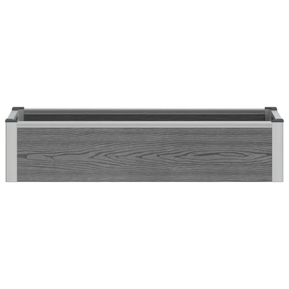 vidaXL Garden Raised Bed Grey 100 x 30 x 22 cm WPC and Aluminium