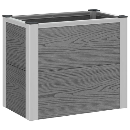 vidaXL Garden Raised Bed Grey 50 x 30 x 42 cm WPC and Aluminium