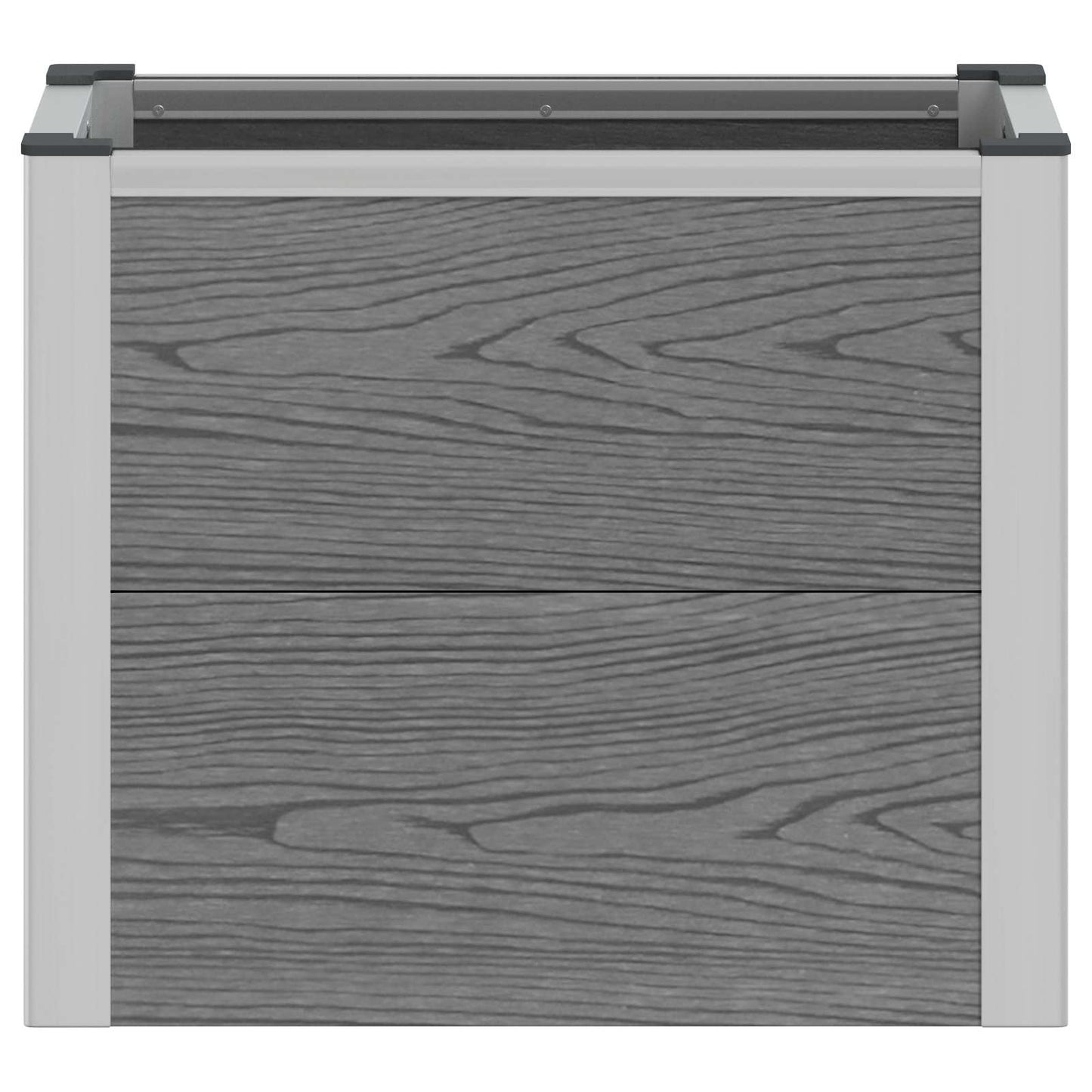 vidaXL Garden Raised Bed Grey 50 x 30 x 42 cm WPC and Aluminium