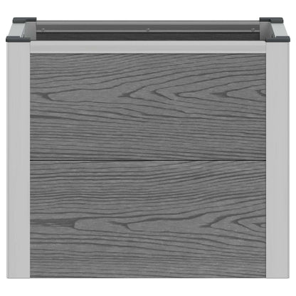 vidaXL Garden Raised Bed Grey 50 x 30 x 42 cm WPC and Aluminium