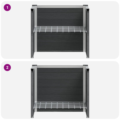 vidaXL Garden Raised Bed Grey 50 x 30 x 42 cm WPC and Aluminium