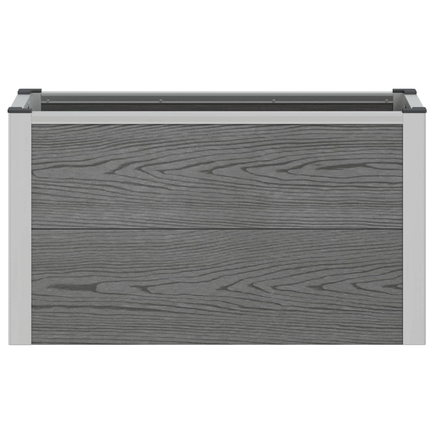 vidaXL Garden Raised Bed Grey 75 x 30 x 42 cm WPC and Aluminium