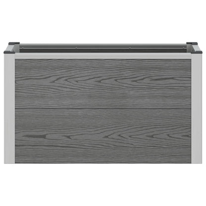 vidaXL Garden Raised Bed Grey 75 x 30 x 42 cm WPC and Aluminium