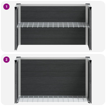 vidaXL Garden Raised Bed Grey 75 x 30 x 42 cm WPC and Aluminium