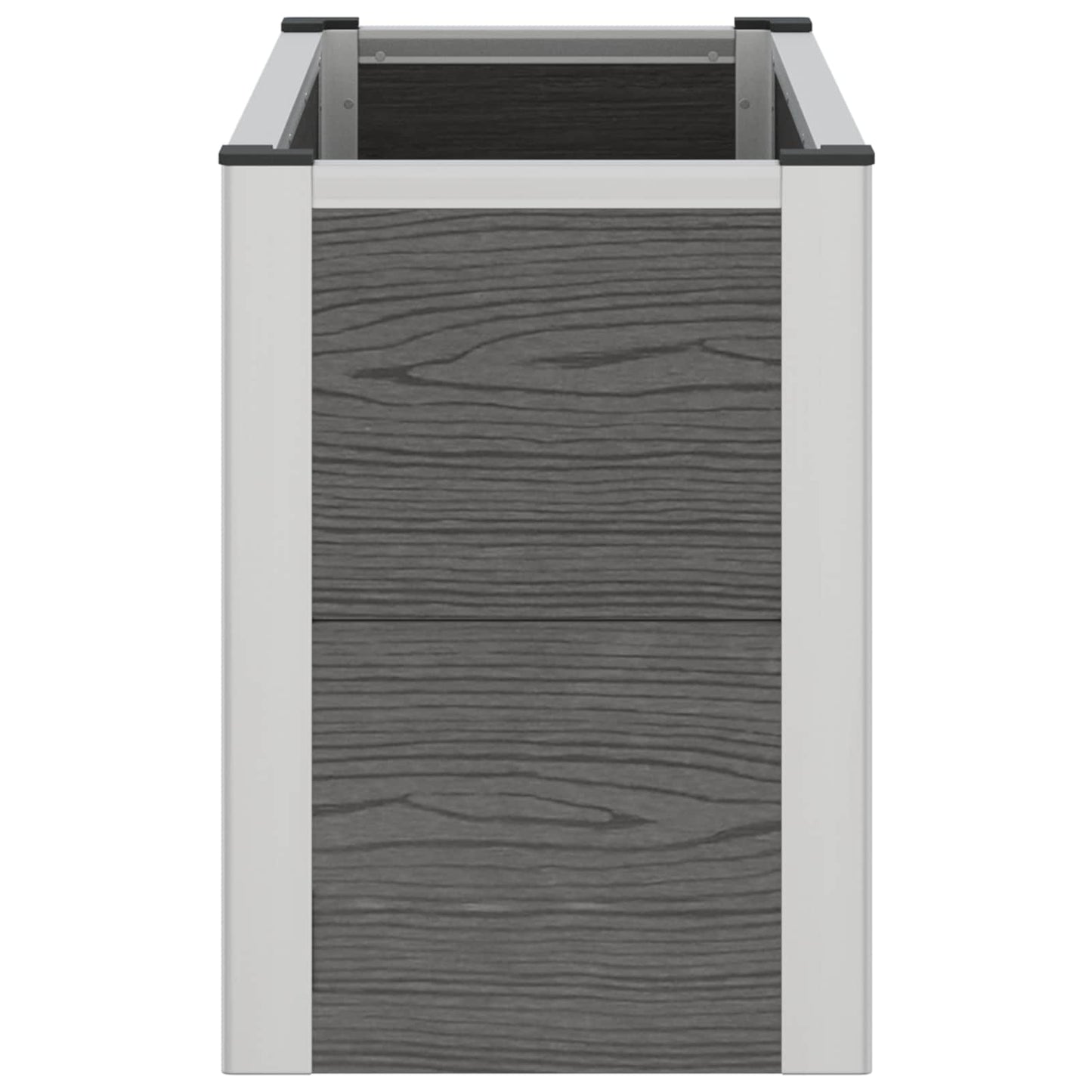 vidaXL Garden Raised Bed Grey 75 x 30 x 42 cm WPC and Aluminium