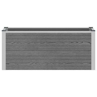vidaXL Garden Raised Bed Grey 100 x 30 x 42 cm WPC and Aluminium