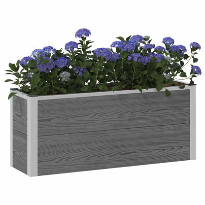 vidaXL Garden Raised Bed Grey 100 x 30 x 42 cm WPC and Aluminium