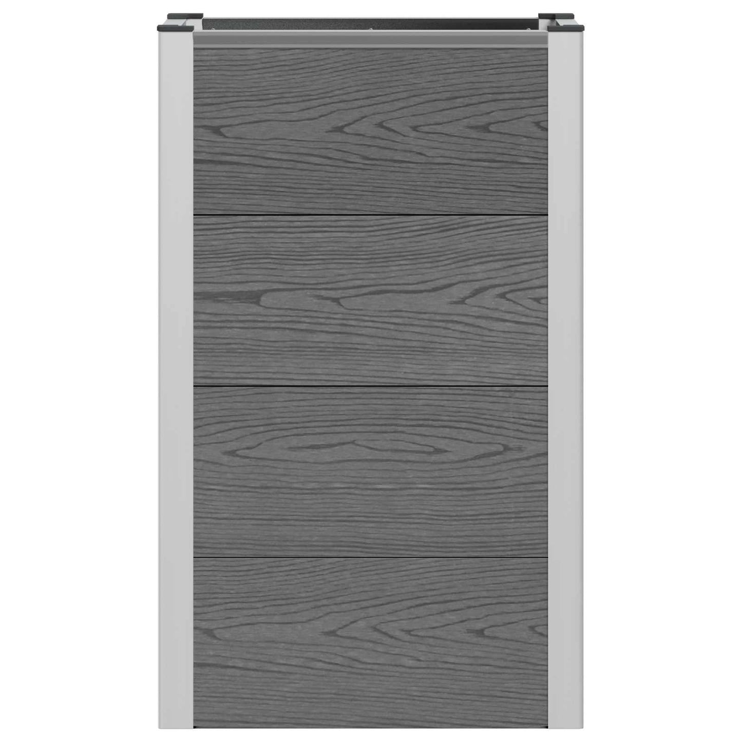 vidaXL Garden Raised Bed Grey 50 x 30 x 82 cm WPC and Aluminium