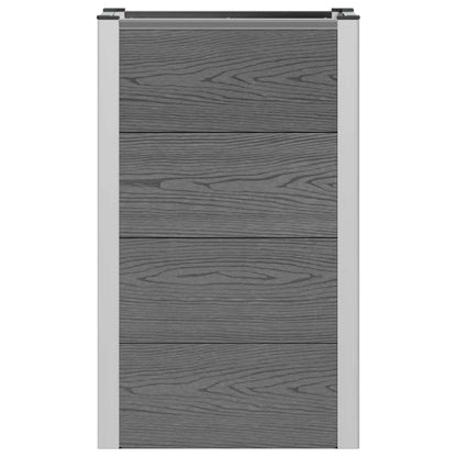vidaXL Garden Raised Bed Grey 50 x 30 x 82 cm WPC and Aluminium