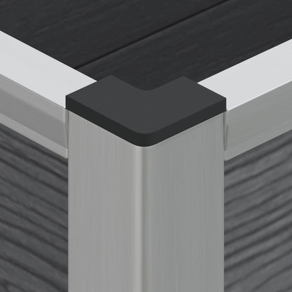 vidaXL Garden Raised Bed Grey 75 x 30 x 22 cm WPC and Aluminium