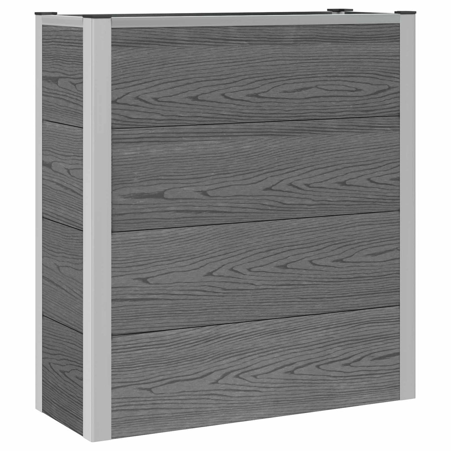 vidaXL Garden Raised Bed Grey 75 x 30 x 22 cm WPC and Aluminium