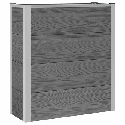 vidaXL Garden Raised Bed Grey 75 x 30 x 22 cm WPC and Aluminium