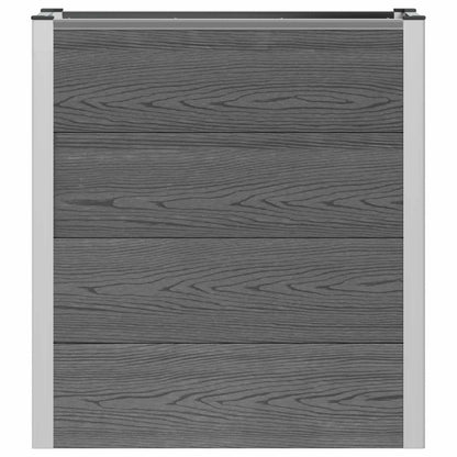 vidaXL Garden Raised Bed Grey 75 x 30 x 22 cm WPC and Aluminium