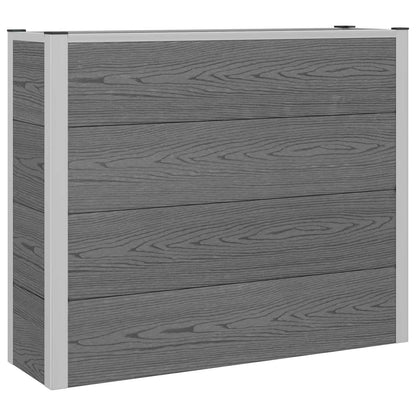 vidaXL Garden Raised Bed Grey 100 x 30 x 82 cm WPC and Aluminium