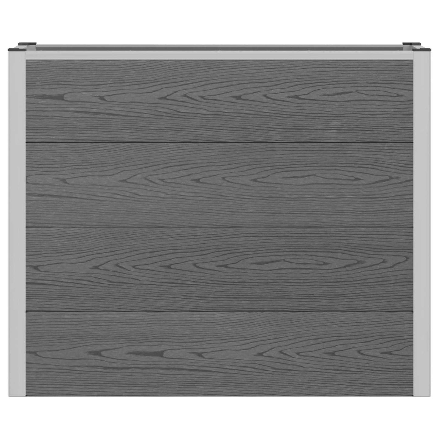 vidaXL Garden Raised Bed Grey 100 x 30 x 82 cm WPC and Aluminium
