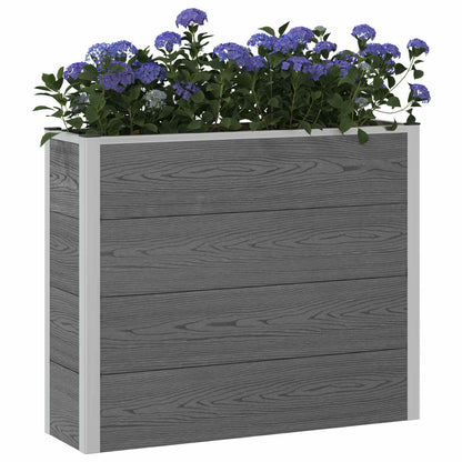 vidaXL Garden Raised Bed Grey 100 x 30 x 82 cm WPC and Aluminium