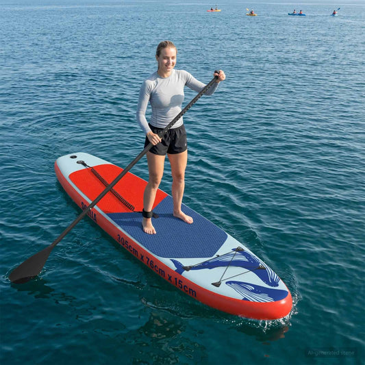vidaXL Inflatable Stand Up Paddle Board SCYLLA 305 x 76 x 15 cm Blue