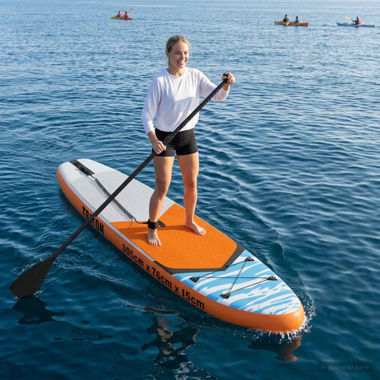 vidaXL Inflatable Stand Up Paddle Board TRITON 305 x 76 x 15 cm Blue