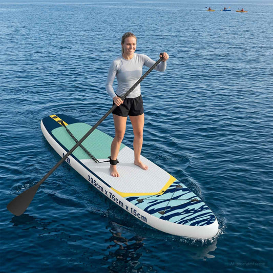 vidaXL Inflatable Stand Up Paddle Board APEX 305 x 76 x 15 cm Blue for