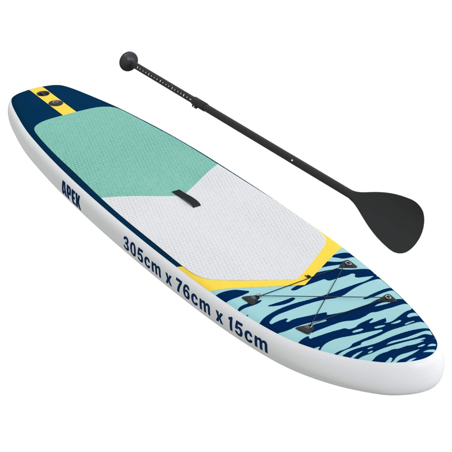 vidaXL Inflatable Stand Up Paddle Board APEX 305 x 76 x 15 cm Blue for