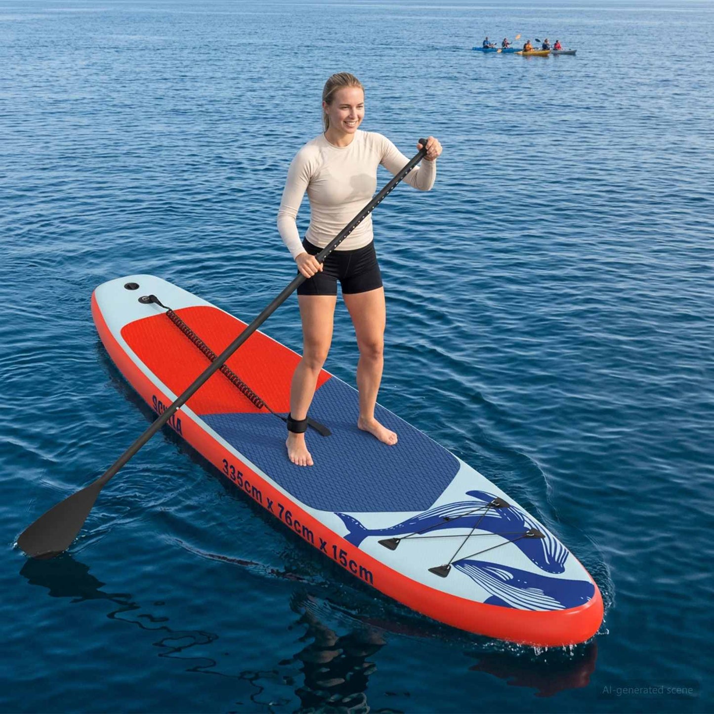 vidaXL Inflatable Stand Up Paddle Board SCYLLA 335 x 76 x 15 cm Blue