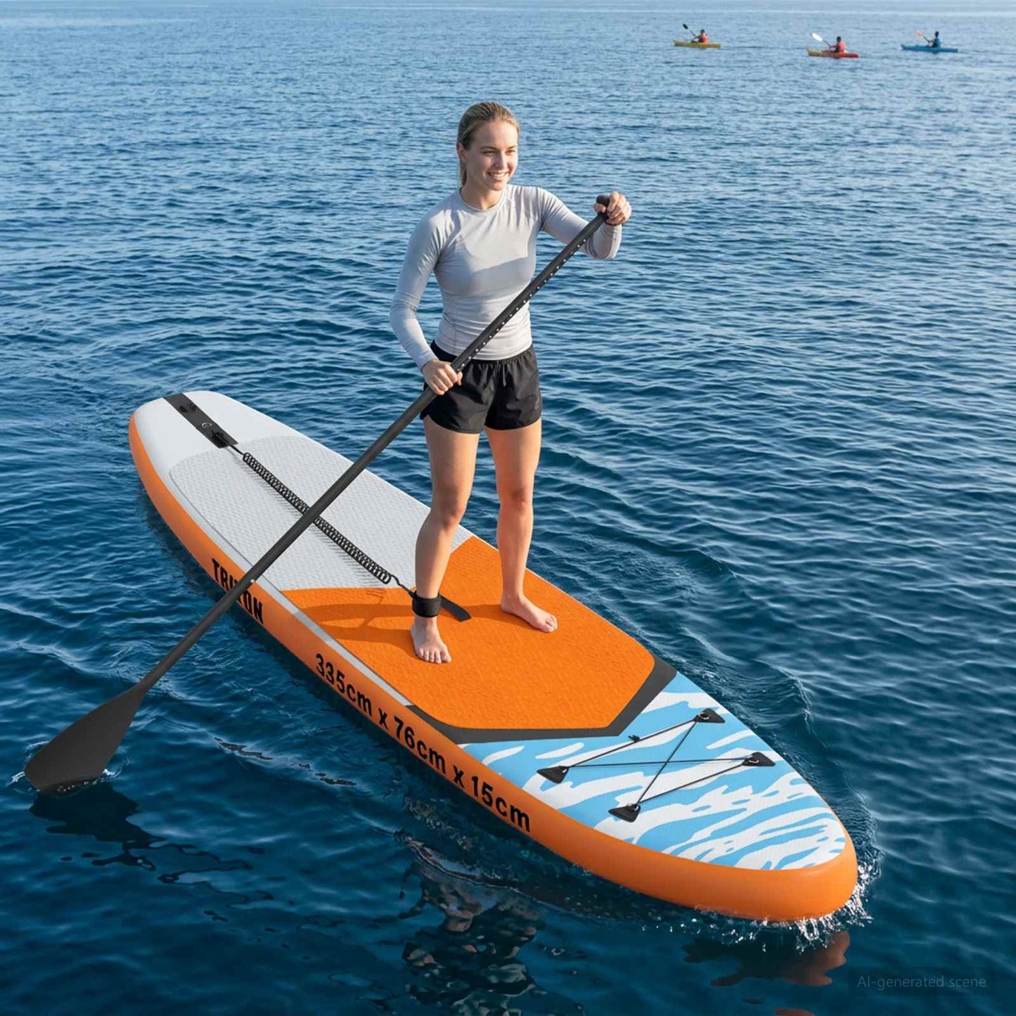 vidaXL Inflatable Stand Up Paddle Board TRITON 335 x 76 x 15 cm Blue