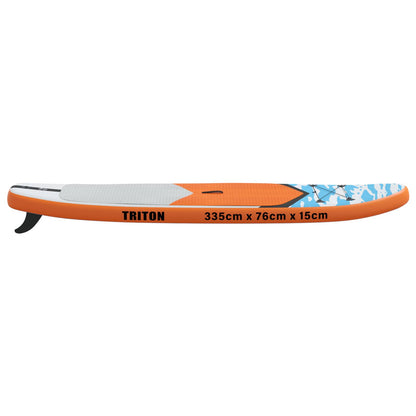 vidaXL Inflatable Stand Up Paddle Board TRITON 335 x 76 x 15 cm Blue
