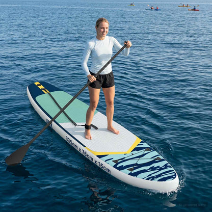 vidaXL Inflatable Stand Up Paddle Board APEX 335 x 76 x 15 cm Blue for