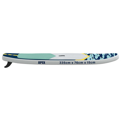 vidaXL Inflatable Stand Up Paddle Board APEX 335 x 76 x 15 cm Blue for