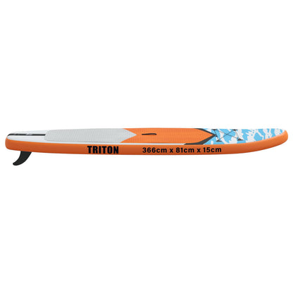 vidaXL Inflatable Stand Up Paddle Board TRITON 366 x 81 x 15 cm Blue