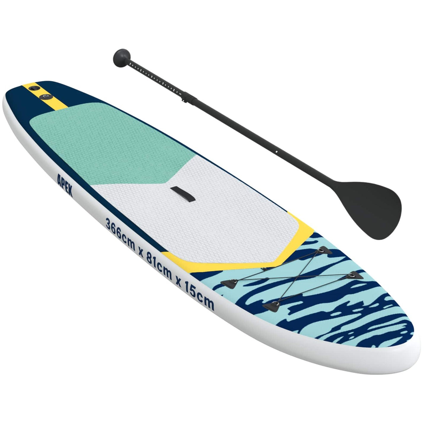 vidaXL Inflatable Stand Up Paddle Board APEX 366 x 81 x 15 cm Blue for