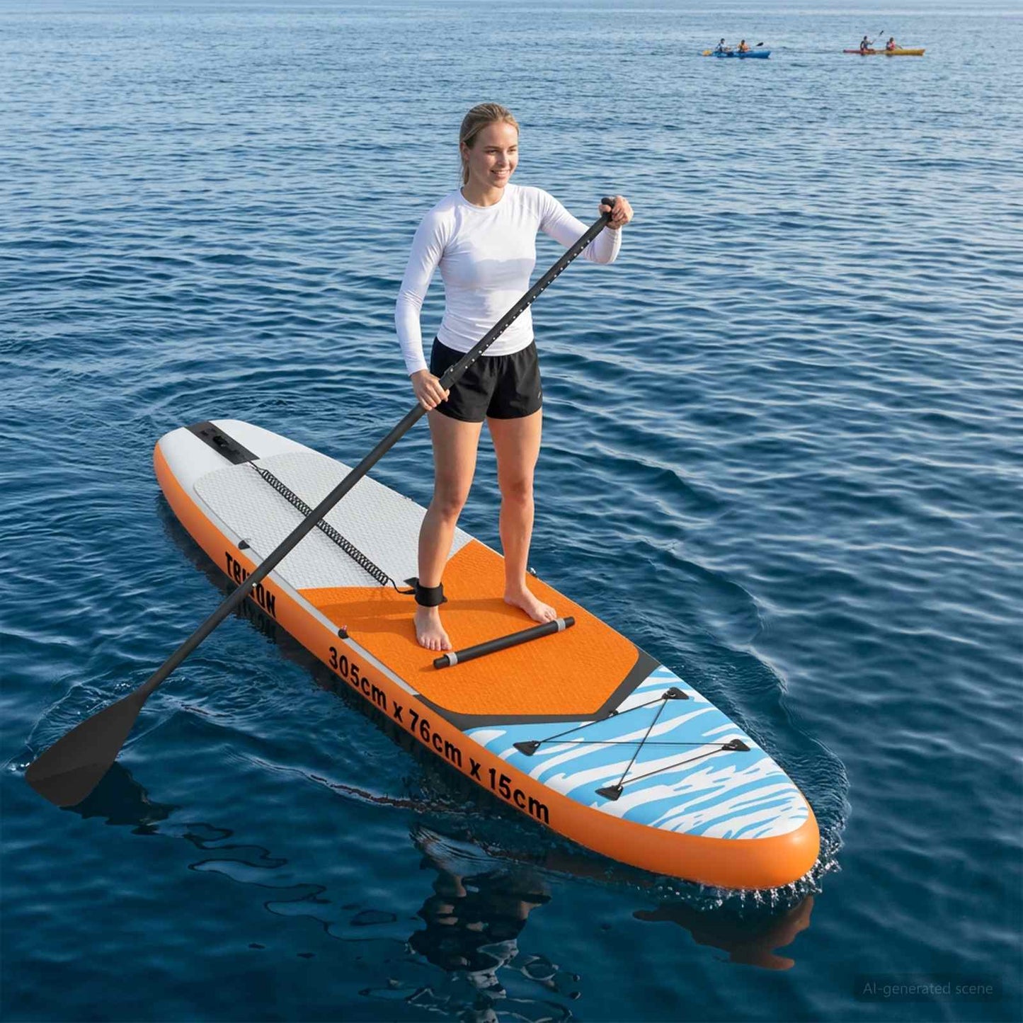 vidaXL SUP Board with Seat 2-in-1 TRITON 305 x 76 x 15 cm Blue for