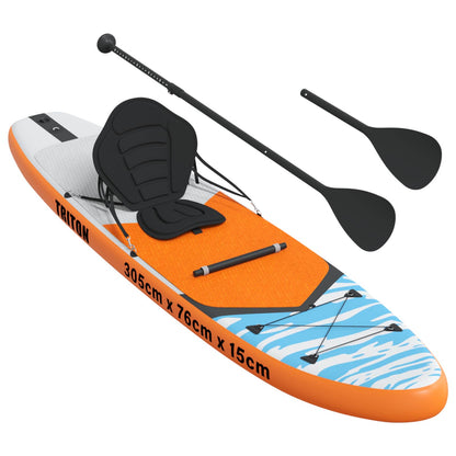vidaXL SUP Board with Seat 2-in-1 TRITON 305 x 76 x 15 cm Blue for