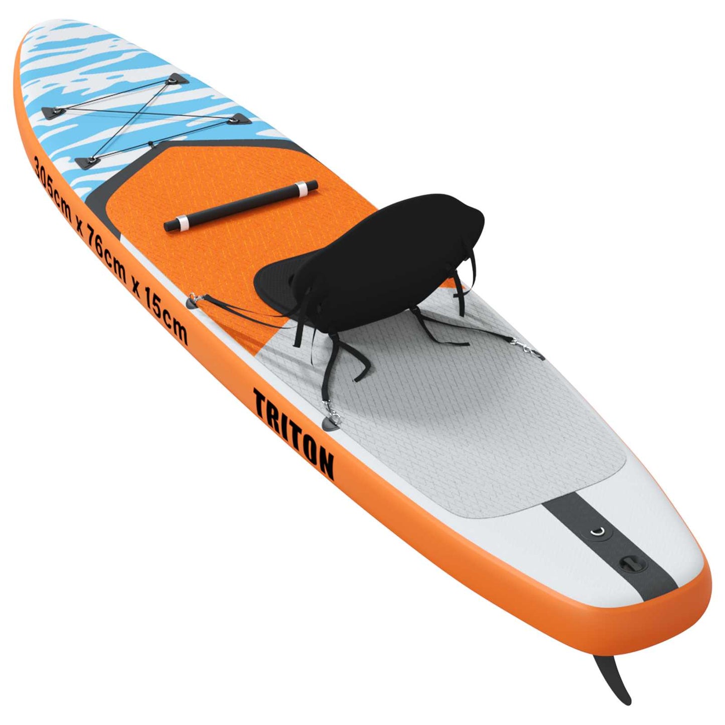 vidaXL SUP Board with Seat 2-in-1 TRITON 305 x 76 x 15 cm Blue for