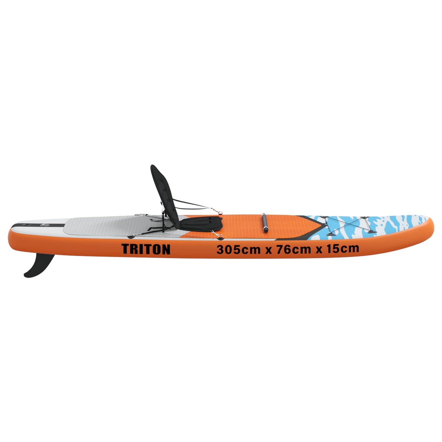 vidaXL SUP Board with Seat 2-in-1 TRITON 305 x 76 x 15 cm Blue for