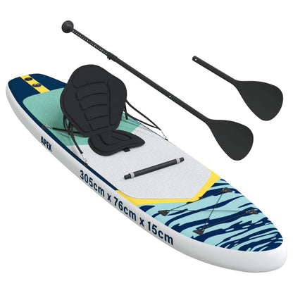 vidaXL SUP Board with Seat 2-in-1 APEX 305 x 76 x 15 cm Blue for