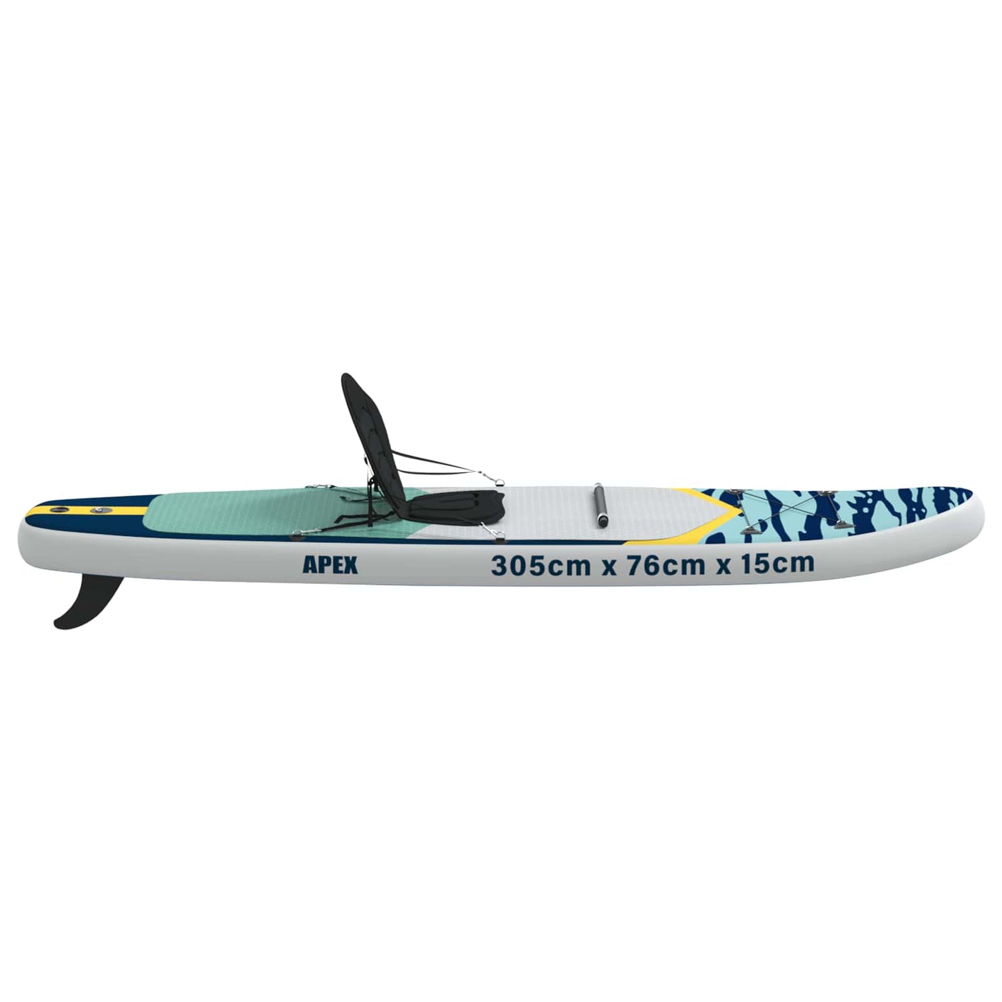 vidaXL SUP Board with Seat 2-in-1 APEX 305 x 76 x 15 cm Blue for