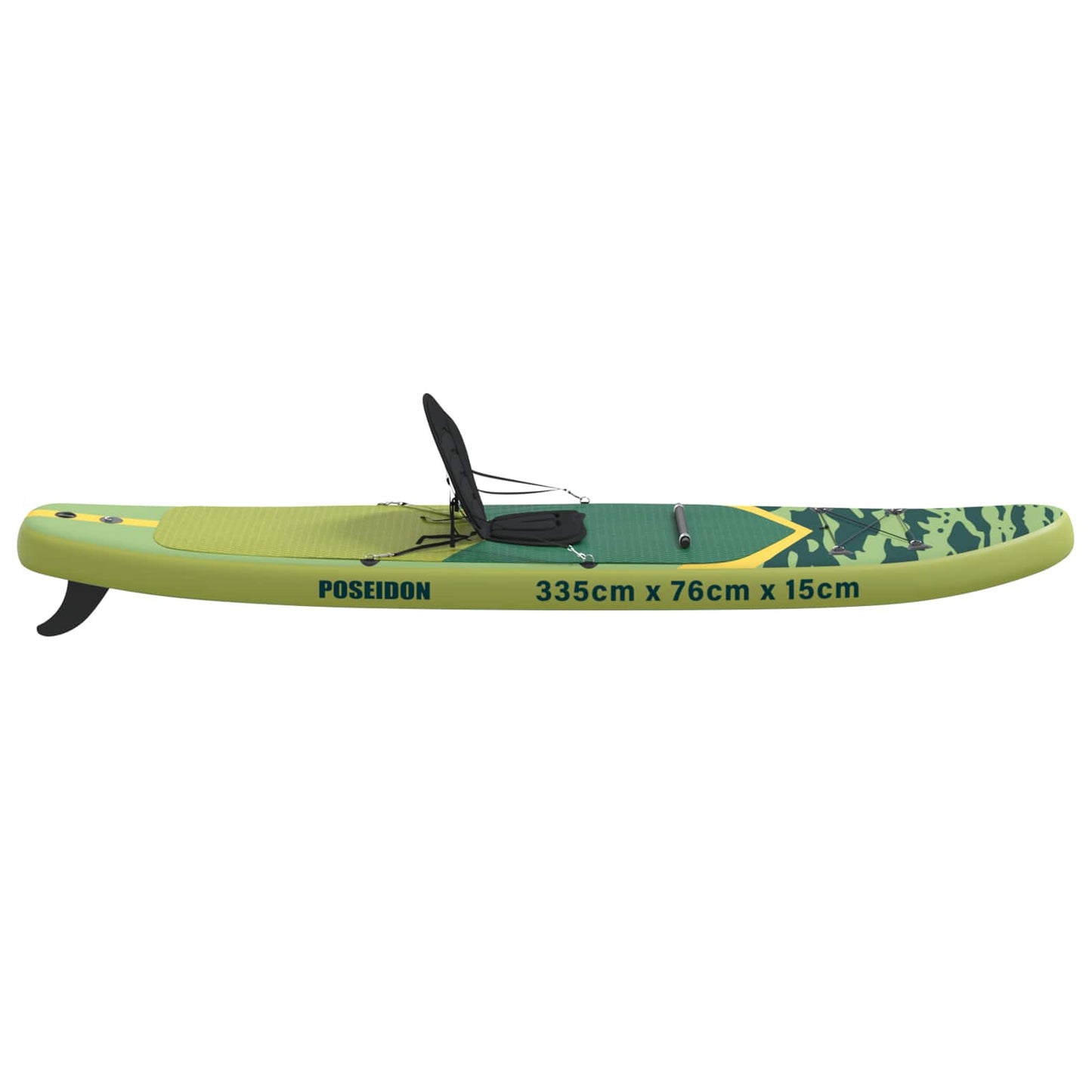 vidaXL SUP Board with Seat 2-in-1 POSEIDON 335 x 76 x 15 cm Green for