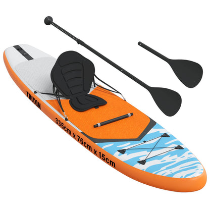 vidaXL SUP Board with Seat 2-in-1 TRITON 335 x 76 x 15 cm Blue for