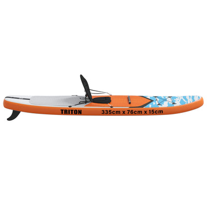 vidaXL SUP Board with Seat 2-in-1 TRITON 335 x 76 x 15 cm Blue for