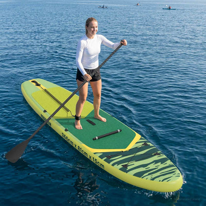 vidaXL SUP Board with Seat 2-in-1 POSEIDON 366 x 81 x 15 cm Green for
