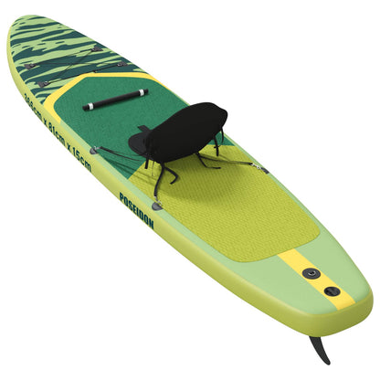 vidaXL SUP Board with Seat 2-in-1 POSEIDON 366 x 81 x 15 cm Green for