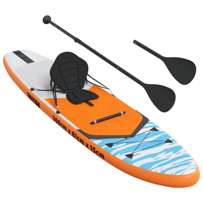 vidaXL SUP Board with Seat 2-in-1 TRITON 366 x 81 x 15 cm Blue for