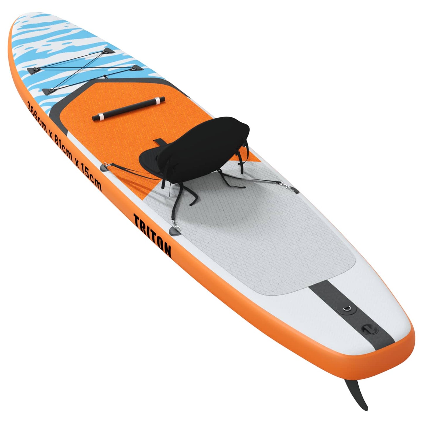 vidaXL SUP Board with Seat 2-in-1 TRITON 366 x 81 x 15 cm Blue for