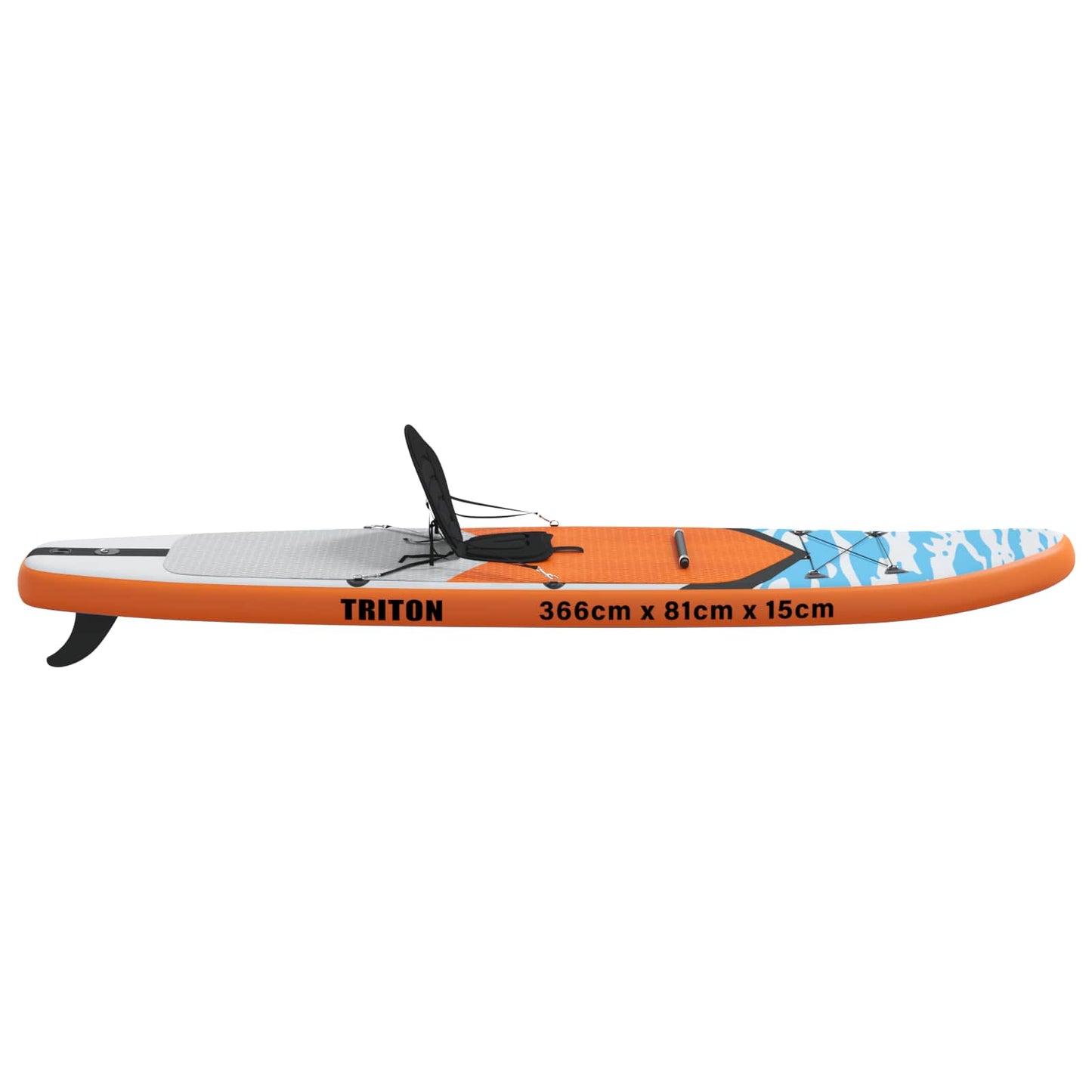 vidaXL SUP Board with Seat 2-in-1 TRITON 366 x 81 x 15 cm Blue for