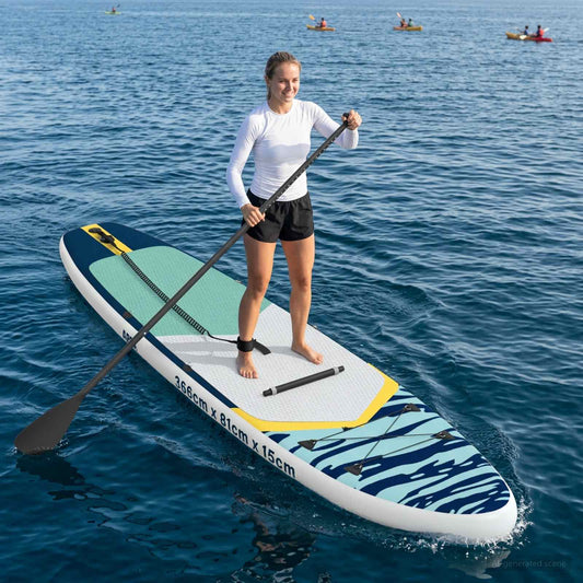vidaXL SUP Board with Seat 2-in-1 APEX 366 x 81 x 15 cm Blue for