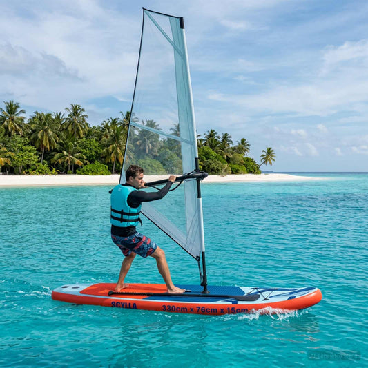 vidaXL Inflatable SUP Board with Sail SCYLLA 330 x 76 x 15 cm Blue for
